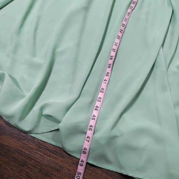 Marine Blu Whimsy Wedding Bridesmaid Maxi Dress Sage Green Women's Size Small - Picture 7 of 10